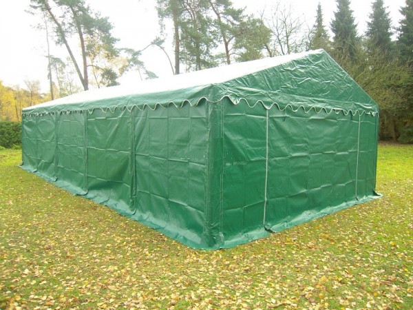 Lagerzelt 4x8 grün PVC Dach und Bodenverstärkung