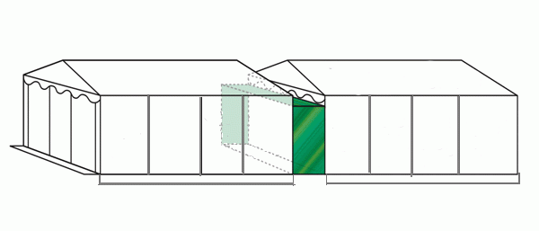 Regenrinne 5m PVC grün für Lagerzelt