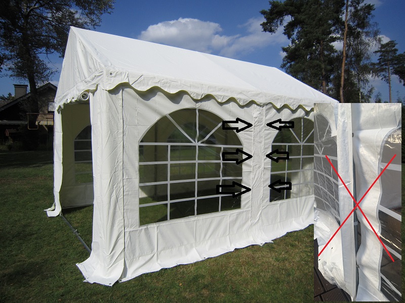Sicherheits Plus Paket zusätzliche Sicherung für Ihr Partyzelt Lagerzelt Zelt 